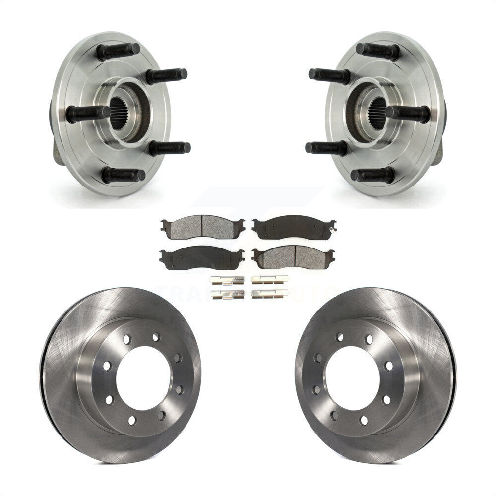 Hub Bearing Brake Rotor Pad Front Kit For 07-08 Dodge Ram 1500 With 5 Lug Wheels