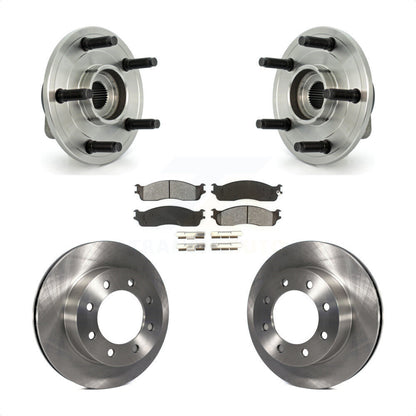 Hub Bearing Brake Rotor Pad Front Kit For 07-08 Dodge Ram 1500 With 5 Lug Wheels