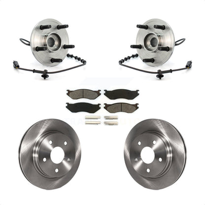 Hub Bearing Assembly Disc Brake Rotors And Pads Front Kit For Dodge Ram 1500