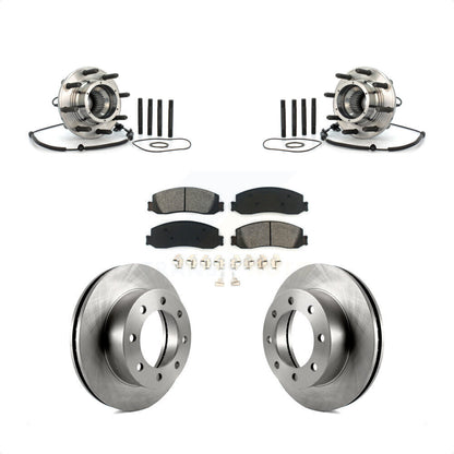 Hub Bearing Disc Brake Rotor & Pads Front Kit For 2010 Ford F-250 Super Duty 4WD