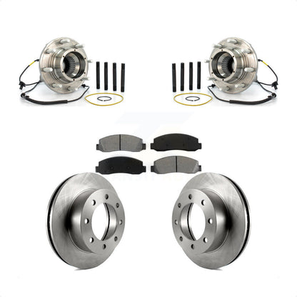 Hub Bearing Assembly Disc Brake Rotor & Pads Front Kit For Ford F-250 Super Duty