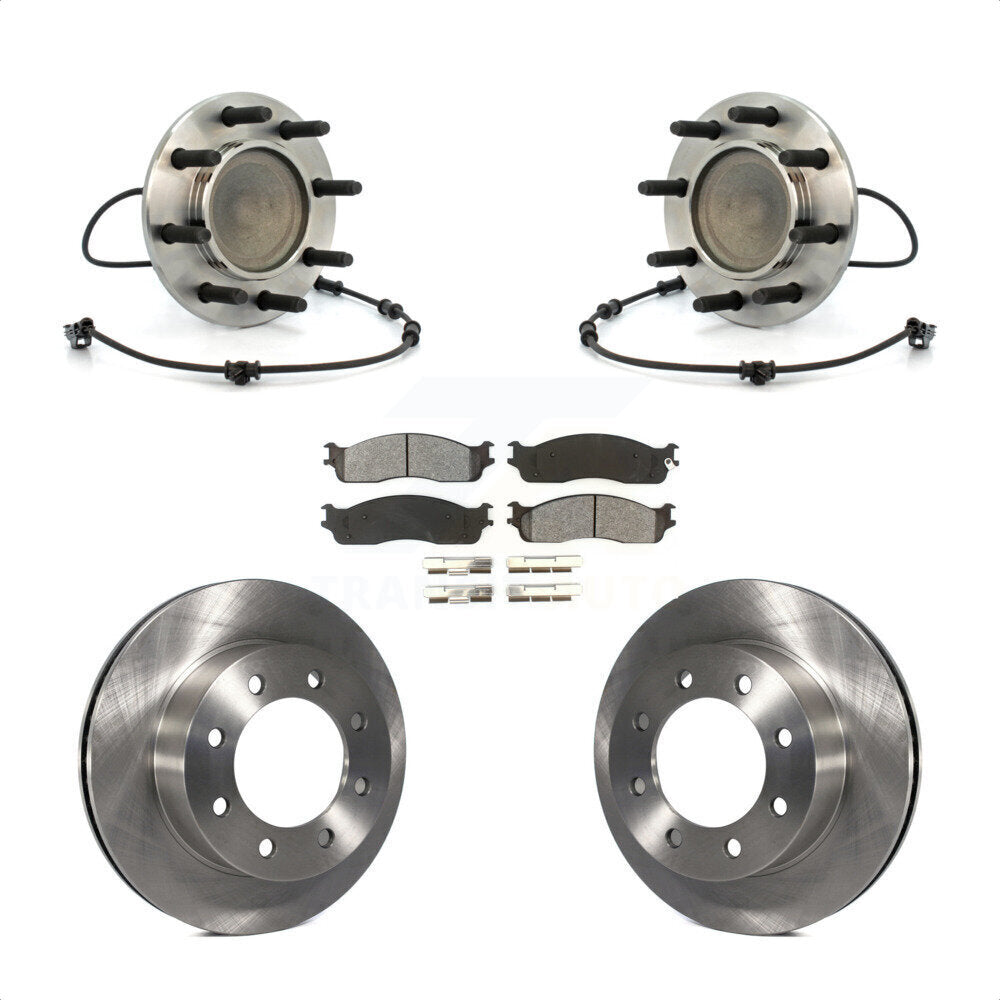 Hub Bearing Disc Brake Rotor Pad Front Kit For 2003-2005 Dodge Ram 2500 3500 RWD