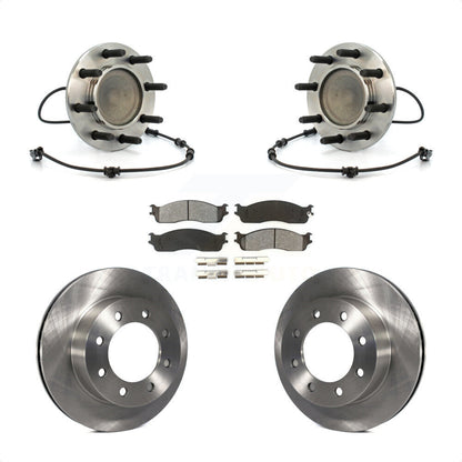 Hub Bearing Disc Brake Rotor Pad Front Kit For 2003-2005 Dodge Ram 2500 3500 RWD