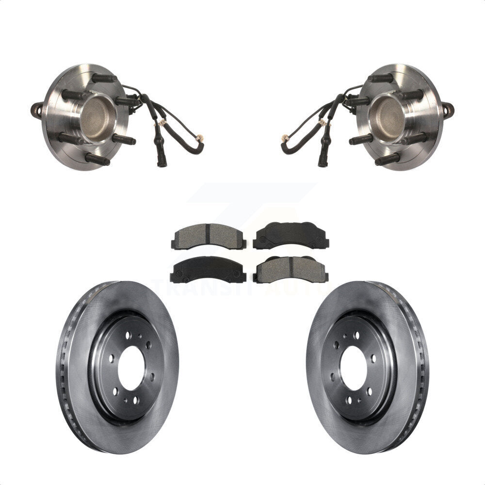 Hub Bearing Brake Rotor Pads Front Kit For Ford Expedition Lincoln Navigator RWD