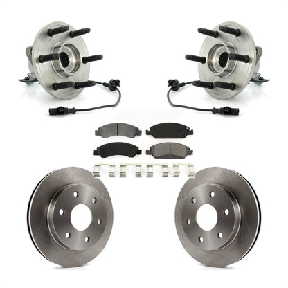 Hub Bearing Assembly Disc Brake Rotors And Pads Front Kit For GMC Sierra 1500