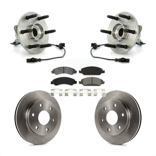 Hub Bearing Assembly Disc Brake Rotors And Pads Front Kit For GMC Sierra 1500