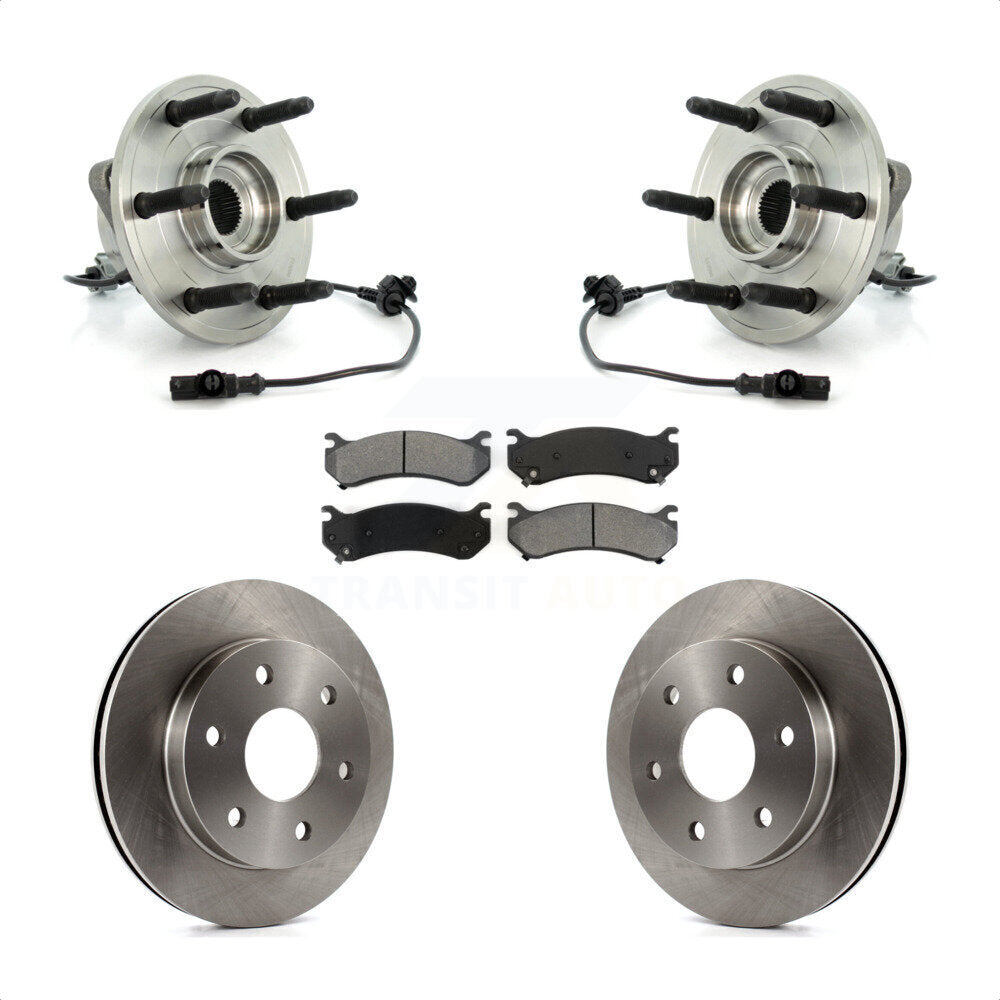 Hub Bearing Assembly Disc Brake Rotor Pad Front Kit For Chevrolet Silverado 1500