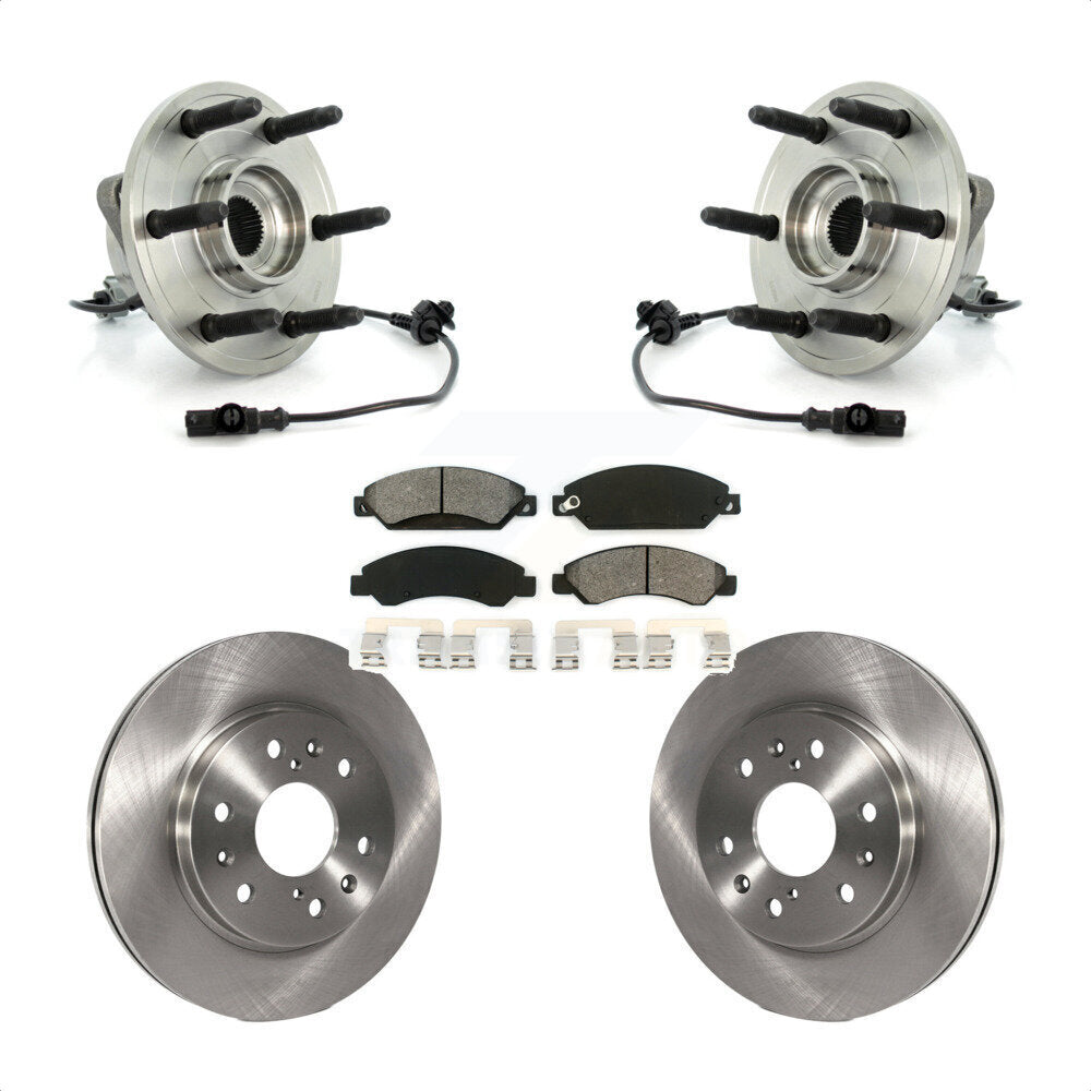 Hub Bearing Brake Rotor Pad Front Kit For Chevrolet Avalanche Cadillac GMC Tahoe