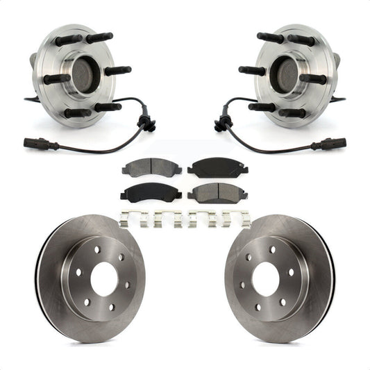 Hub Bearing Assembly Disc Brake Rotors And Pads Front Kit For GMC Sierra 1500