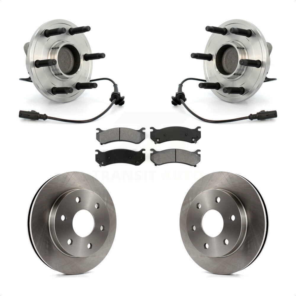 Hub Bearing Assembly Disc Brake Rotor Pad Front Kit For Chevrolet Silverado 1500