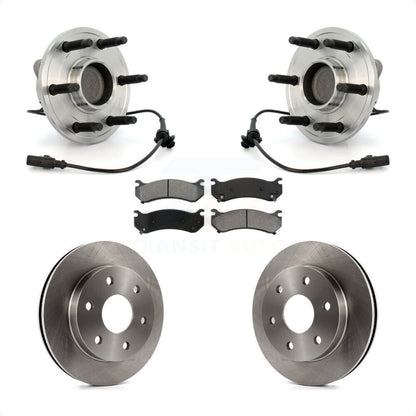 Hub Bearing Assembly Disc Brake Rotor Pad Front Kit For Chevrolet Silverado 1500
