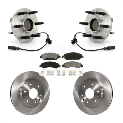 Hub Bearing Brake Rotor Pad Front Kit For Chevrolet Avalanche GMC Tahoe Cadillac