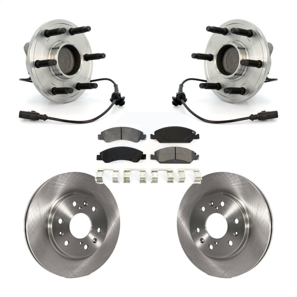Hub Bearing Brake Rotor Pad Front Kit For Chevrolet GMC Sierra 1500 Silverado XL