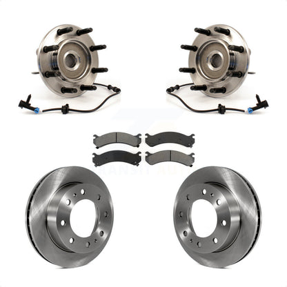 Hub Bearing Brake Rotor Pad Front Kit For Chevrolet GMC Sierra 2500 HD Silverado