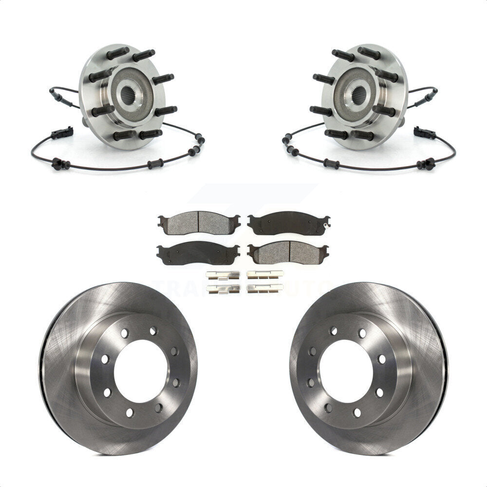 Hub Bearing Assembly Disc Brake Rotor Pad Front Kit For Dodge Ram 1500 3500 2500