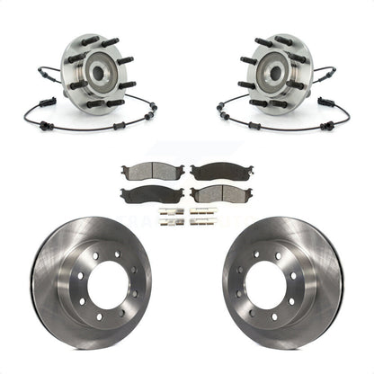 Hub Bearing Assembly Disc Brake Rotor Pad Front Kit For Dodge Ram 1500 3500 2500