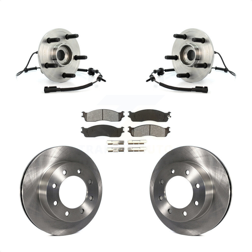 Hub Bearing Brake Rotor Pad Front Kit For 07-08 Dodge Ram 1500 With 5 Lug Wheels