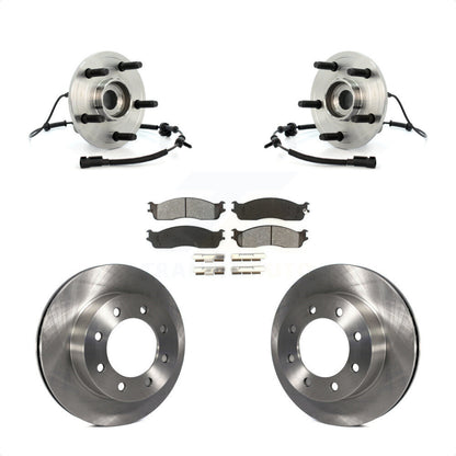Hub Bearing Brake Rotor Pad Front Kit For 07-08 Dodge Ram 1500 With 5 Lug Wheels