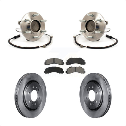 Hub Bearing Assembly Disc Brake Rotor And Pads Front Kit For 2010 Ford F-150 RWD