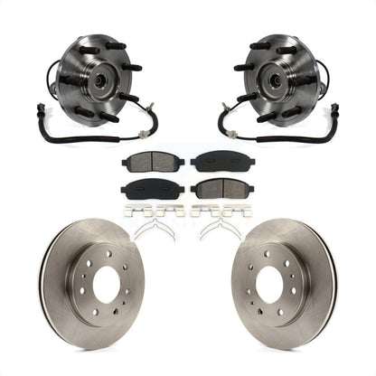 Hub Bearing Assembly Disc Brake Rotor Pads Front Kit For 2009 Ford F-150 RWD/4WD
