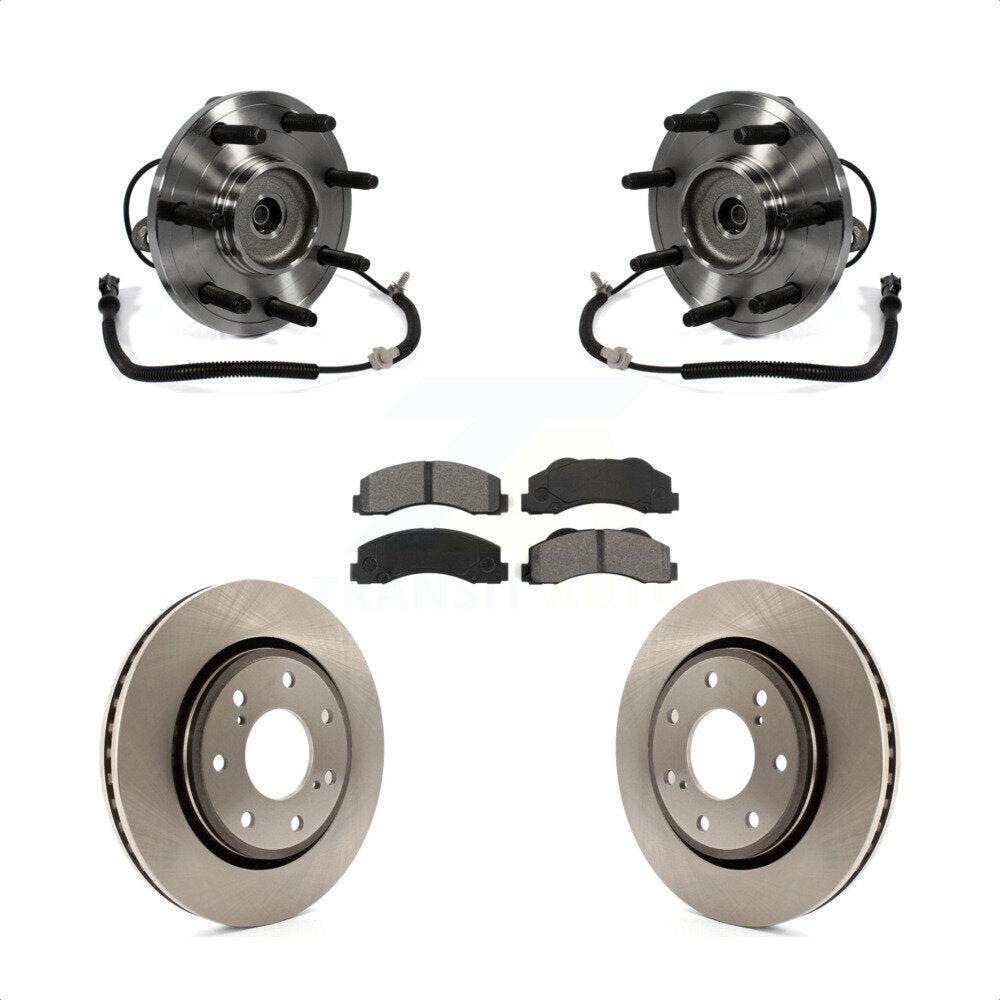 Hub Bearing Assembly Disc Brake Rotors And Pads Front Kit For Ford F-150