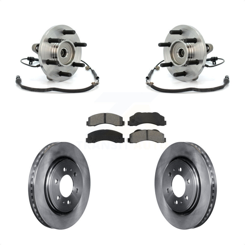Hub Bearing Assembly Disc Brake Rotors And Pads Front Kit For Ford F-150