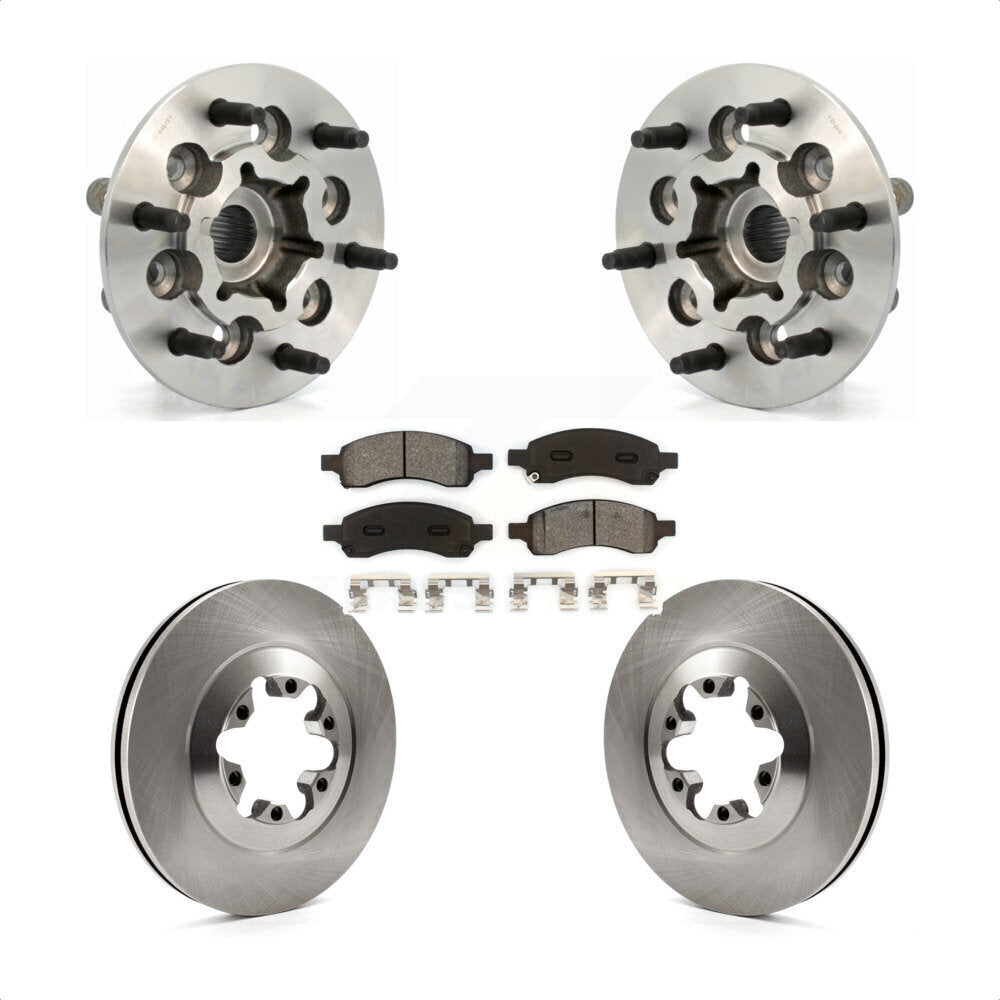 Hub Bearing Assembly Brake Rotor Pad Front Kit For Chevrolet Colorado GMC Canyon