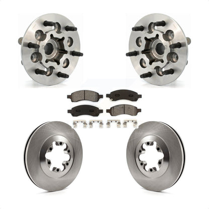 Hub Bearing Assembly Brake Rotor Pad Front Kit For Chevrolet Colorado GMC Canyon