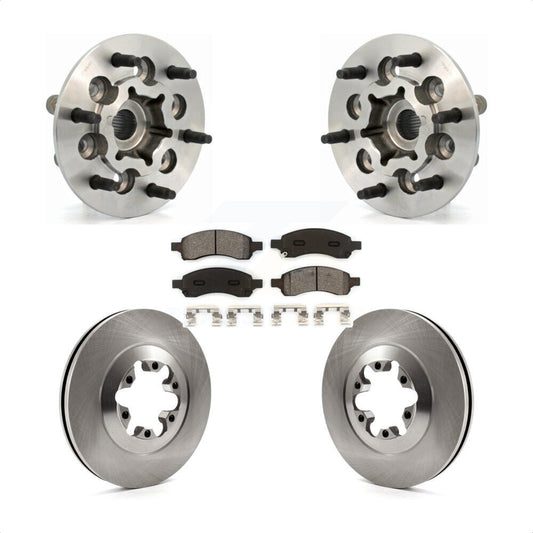 Hub Bearing Assembly Brake Rotor Pad Front Kit For Chevrolet Colorado GMC Canyon