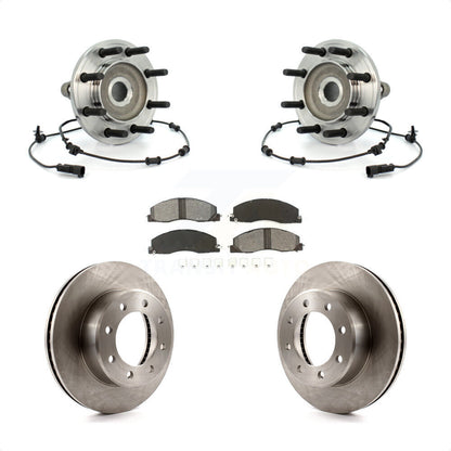 Hub Bearing Assembly Disc Brake Rotor Pads Front Kit For Dodge Ram 2500 3500 4WD