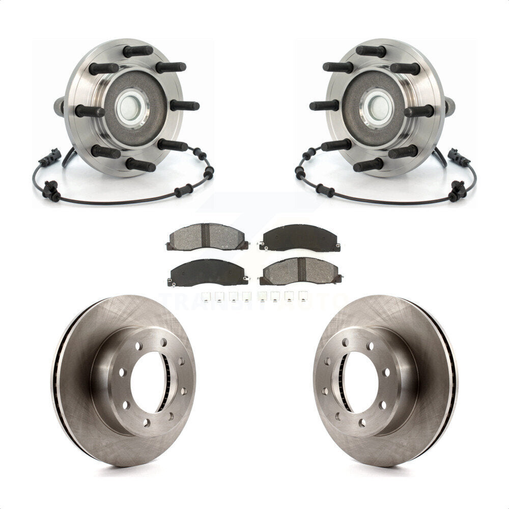Hub Bearing Assembly Disc Brake Rotor Pads Front Kit For Dodge Ram 2500 3500 RWD