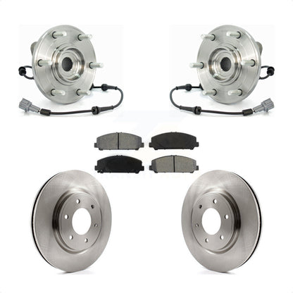Hub Bearing Disc Brake Rotor Pad Front Kit For Nissan TITAN Armada INFINITI QX56