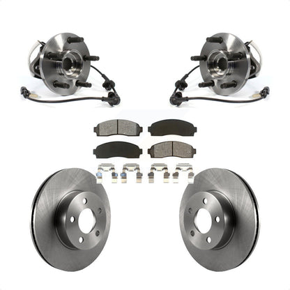 Hub Bearing Assembly Brake Rotor & Pad Front Kit For Ford Ranger Mazda B4000 4WD