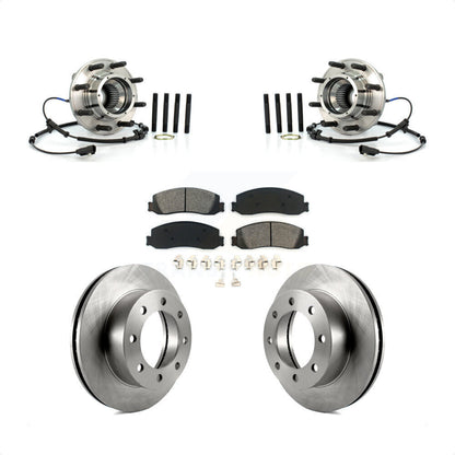 Hub Bearing Brake Rotor & Pad Front Kit For 2012 Ford F-350 Super Duty F-250 4WD