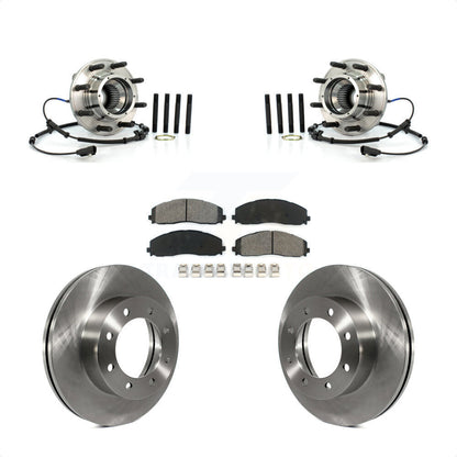 Hub Bearing Disc Brake Rotor & Pad Front Kit For Ford F-250 Super Duty F-350 4WD