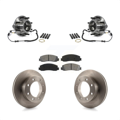 Hub Bearing Disc Brake Rotor & Pads Front Kit For 2012 Ford F-350 Super Duty 4WD