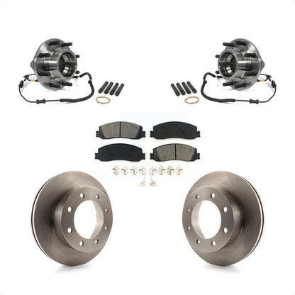 Hub Bearing Disc Brake Rotor & Pads Front Kit For 2011 Ford F-350 Super Duty 4WD