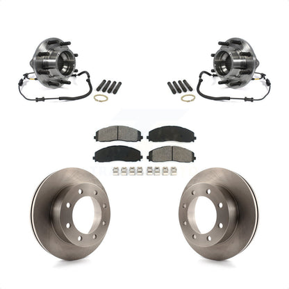 Hub Bearing Disc Brake Rotor & Pads Front Kit For 2013 Ford F-350 Super Duty 4WD