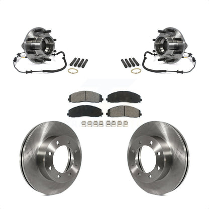 Hub Bearing Disc Brake Rotor & Pads Front Kit For 2014 Ford F-350 Super Duty 4WD