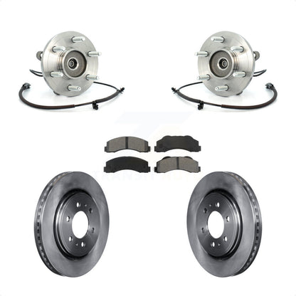 Hub Bearing Assembly Brake Rotor Pad Front Kit For Ford F-150 Expedition Lincoln