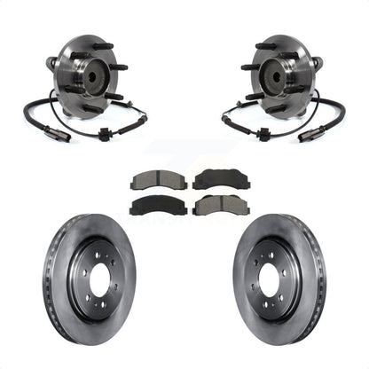 Hub Bearing Disc Brake Rotor Pad Front Kit For Ford F-150 Expedition Lincoln RWD