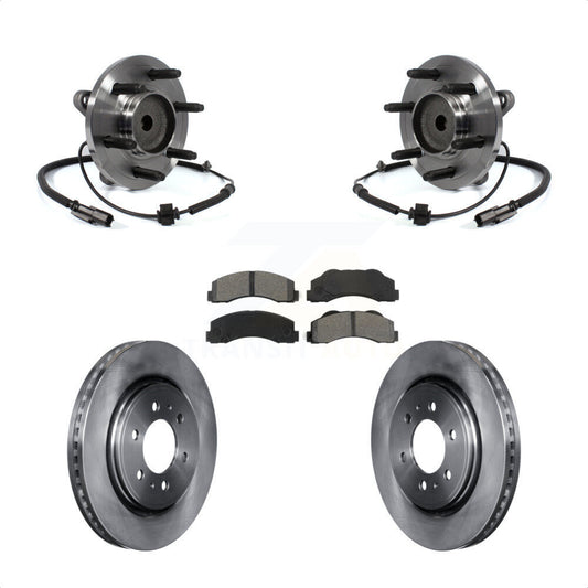 Hub Bearing Disc Brake Rotor Pad Front Kit For Ford F-150 Expedition Lincoln RWD