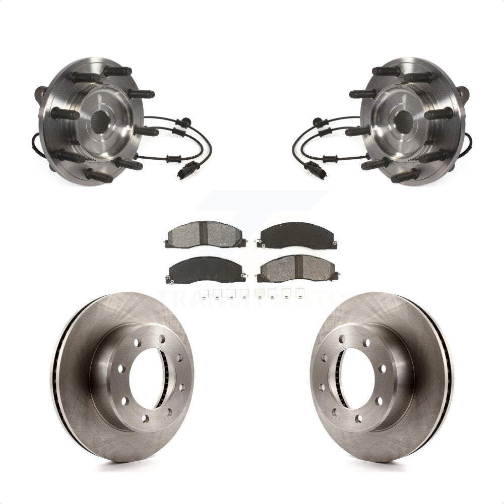 Hub Bearing Assembly Disc Brake Rotors And Pads Front Kit For Ram 3500 2500