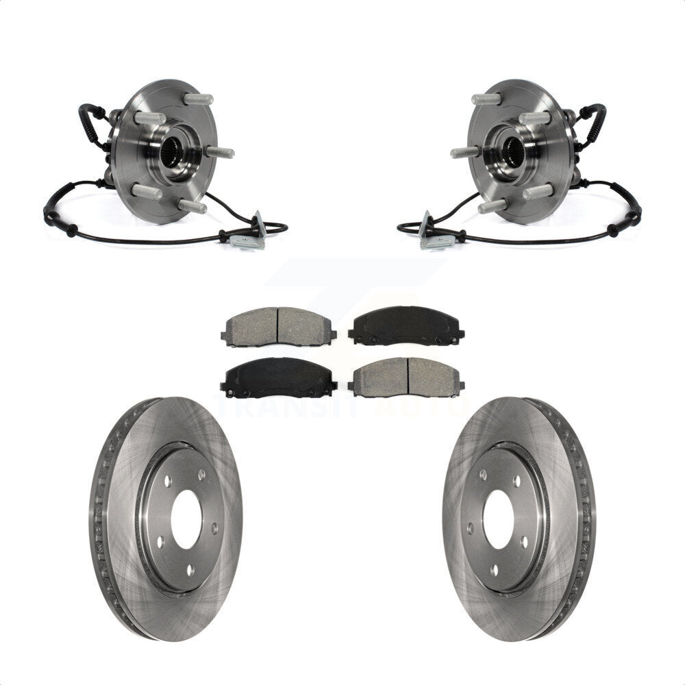 Hub Bearing Assembly Disc Brake Rotor And Pads Front Kit For Dodge Grand Caravan