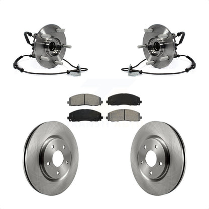 Hub Bearing Brake Rotor & Pads Front Kit For Dodge Grand Caravan Chrysler Town