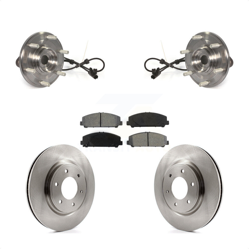 Hub Bearing Assembly Disc Brake Rotor And Pads Front Kit For Nissan TITAN Armada
