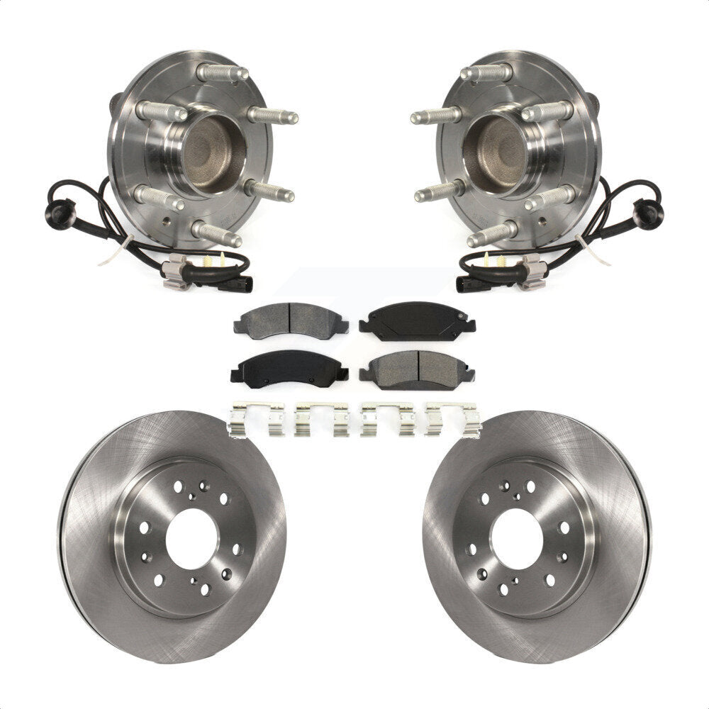 Hub Bearing Brake Rotor Pad Front Kit For GMC Sierra 1500 Chevrolet Silverado XL