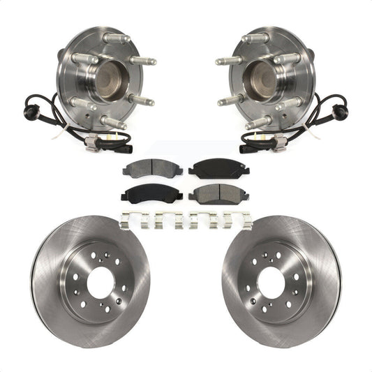 Hub Bearing Brake Rotor Pad Front Kit For GMC Sierra 1500 Chevrolet Silverado XL