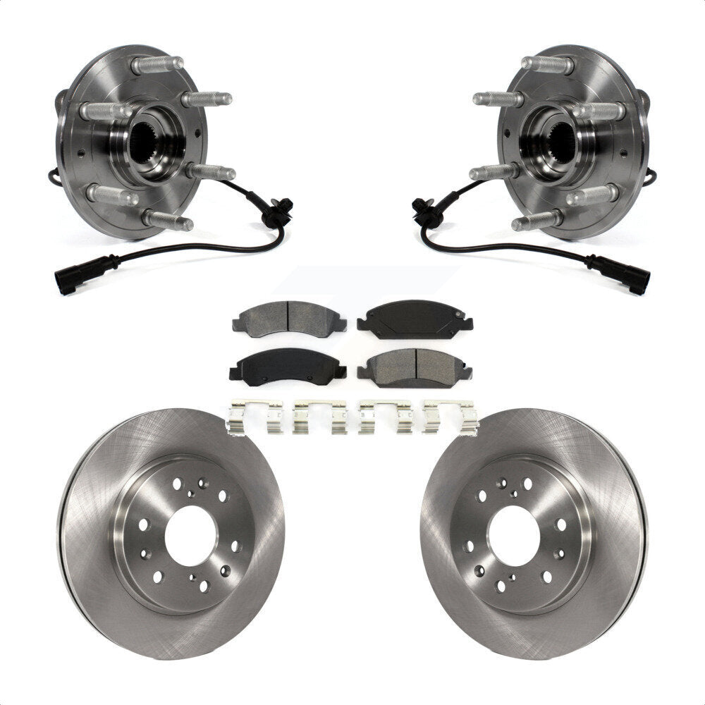 Hub Bearing Brake Rotor Pad Front Kit For GMC Sierra 1500 Chevrolet Silverado XL