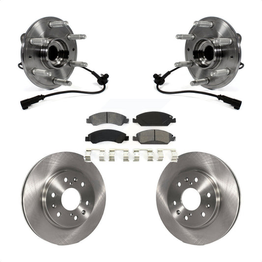 Hub Bearing Brake Rotor Pad Front Kit For GMC Sierra 1500 Chevrolet Silverado XL